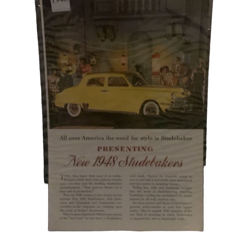 Vintage 1948 Studebaker The Word for Style is Studebaker Ad Advertisement